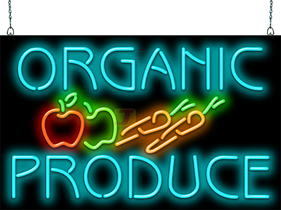 Organic Produce Neon Sign