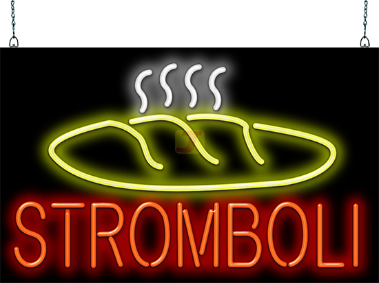 Stromboli with Graphic Neon Sign