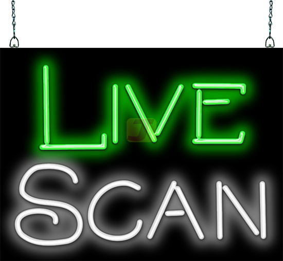 Live Scan Neon Sign