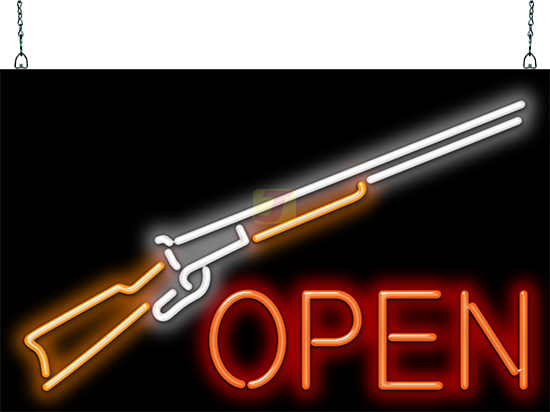 Rifle Open Neon Sign