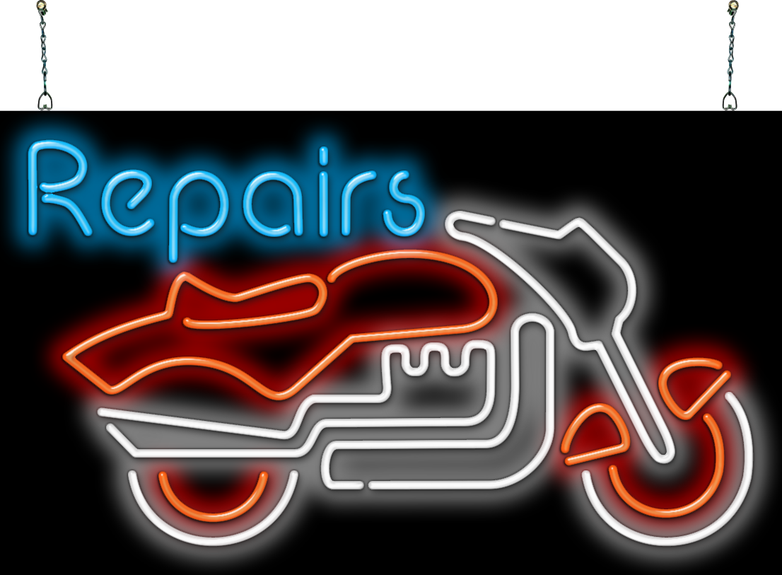 Motorcycle Repairs Neon Sign