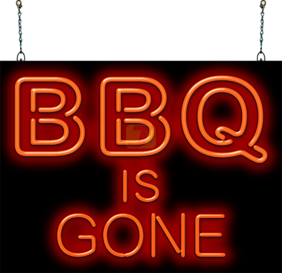 BBQ is Gone Neon Sign