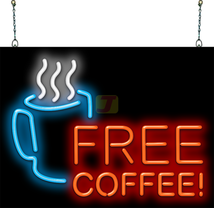 Free Coffee Neon Sign