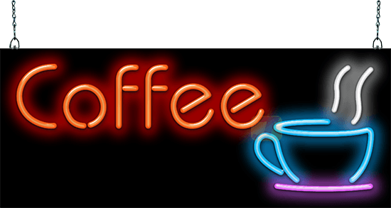 Coffee with Cup Neon Sign