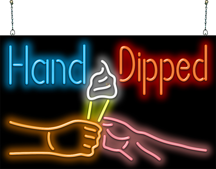 Hand Dipped Ice Cream Neon Sign