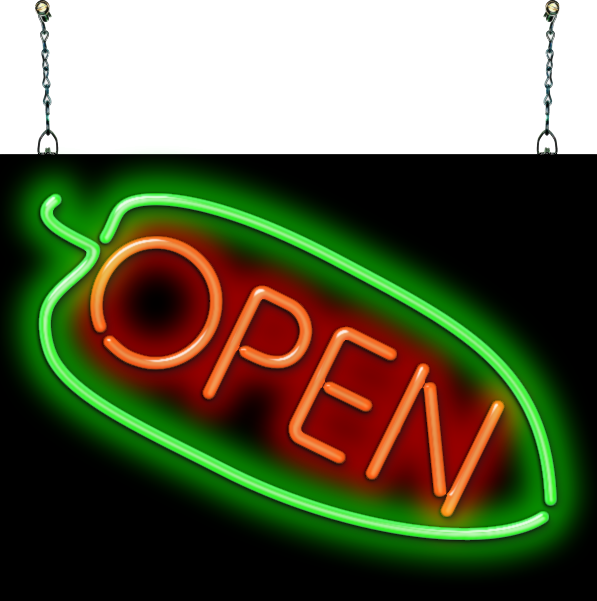 Pepper Open Neon Sign