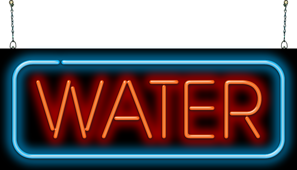 Water Neon Sign