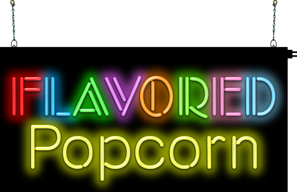 Flavored Popcorn Neon Sign