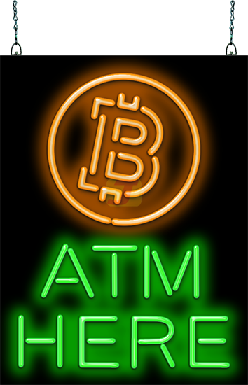 bitcoin atm buy and sell neon sign