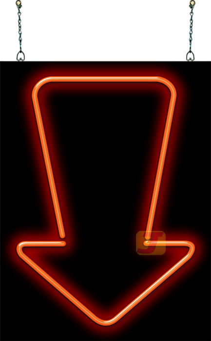 Down Arrow Neon Sign