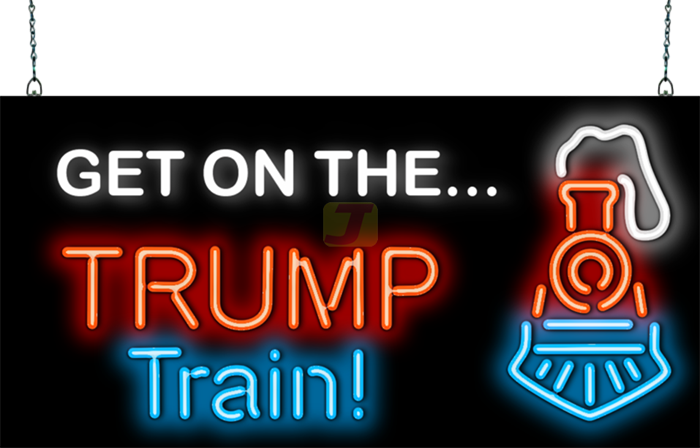 Get On The Trump Train Neon Sign