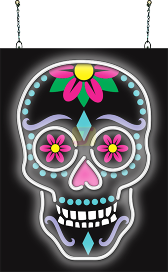 Candy Skull Neon Sign