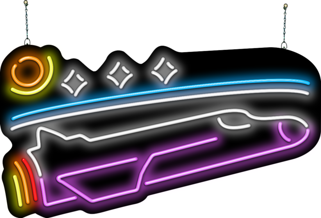 Spaceship Neon Sign