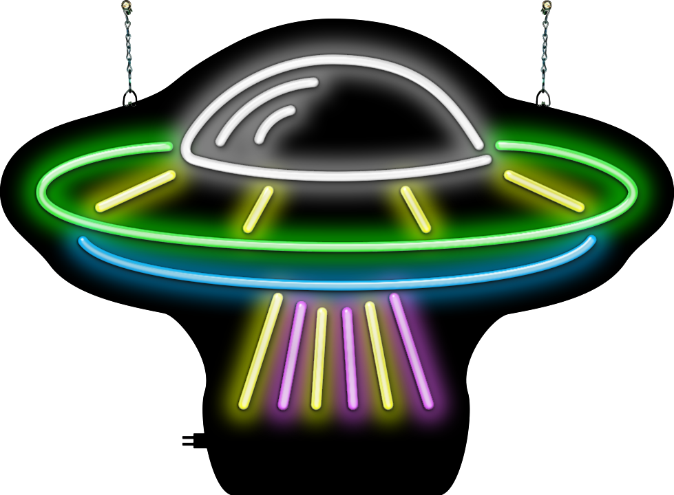 Alien Spaceship Neon Sign