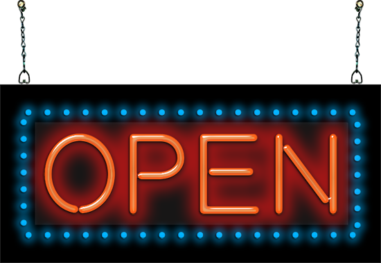 Dot Open Neon Sign | OG-15-33 | Jantec Neon