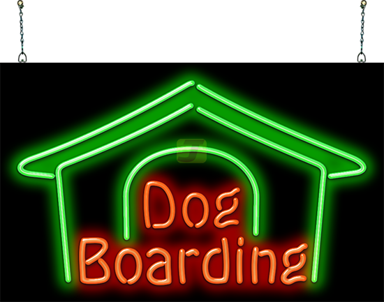 Dog Boarding Neon Sign