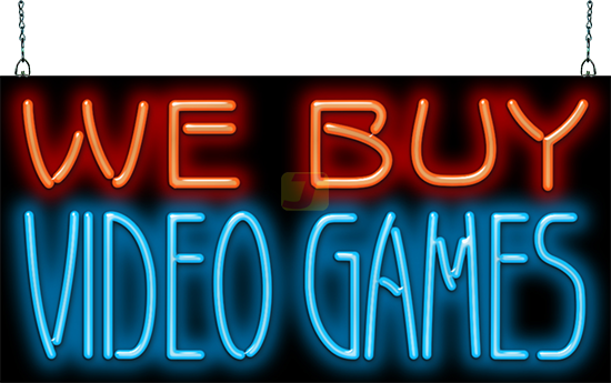 We Buy Video Games Neon Sign