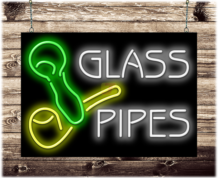 Glass Pipes Neon Sign