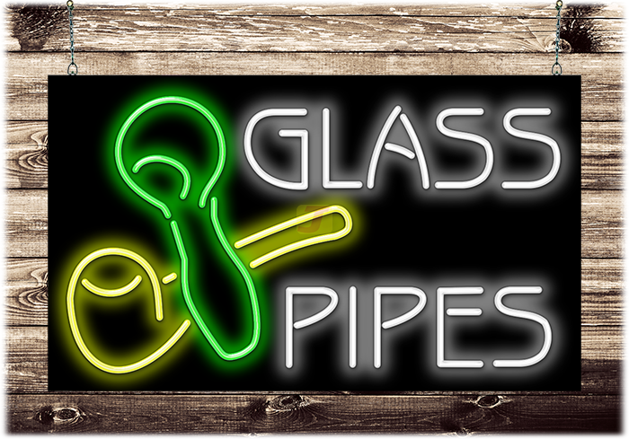 Glass Pipes Neon Sign