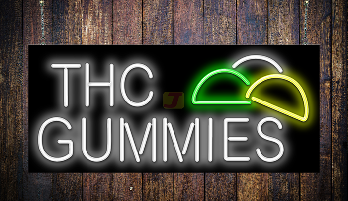 THC Gummies Neon Sign