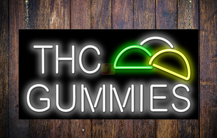 THC Gummies Neon Sign