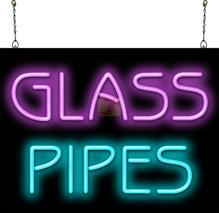 Glass Pipes Neon Sign