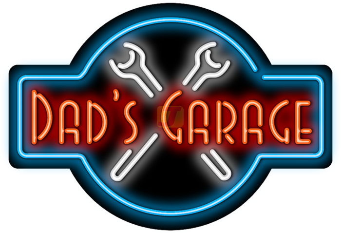 Dad's Garage Neon Sign