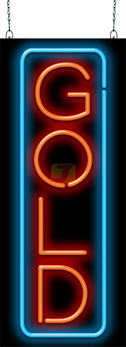 Gold Neon Sign Vertical