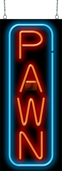 Pawn Vertical Neon Sign