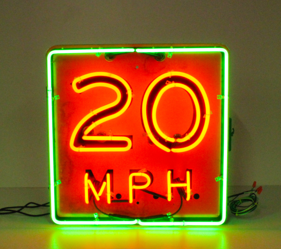 20 MPH Vintage Style Neon Sign