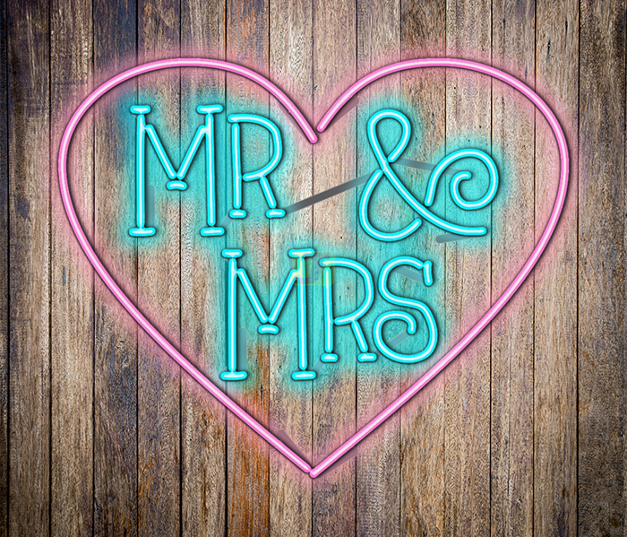 Mr. & Mrs. Wedding Neon Wall Art