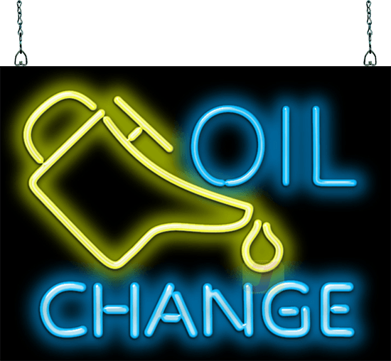 Oil Change Neon Sign