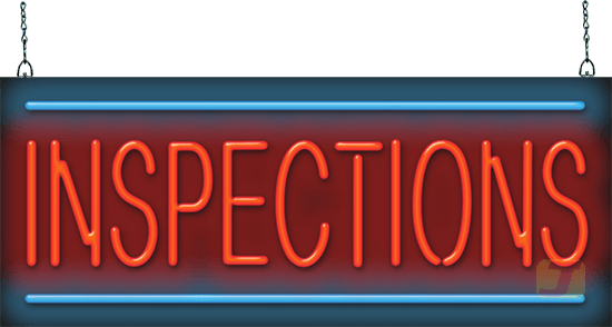 Inspections Neon Sign