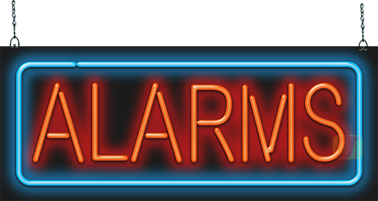 Alarms Neon Sign