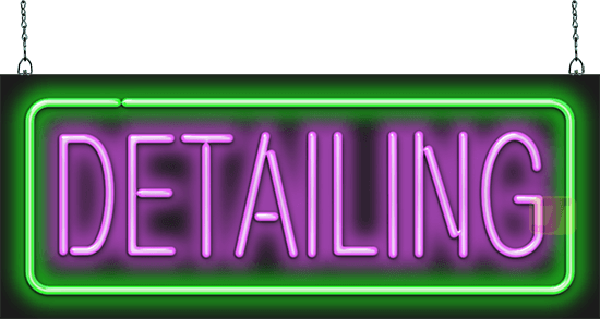 Detailing Neon Sign