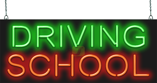 Driving  School Neon Sign