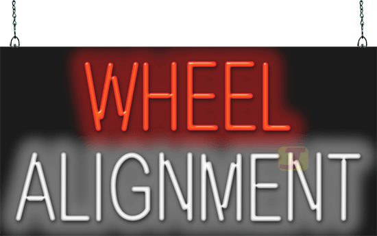 Wheel Alignment Neon Sign