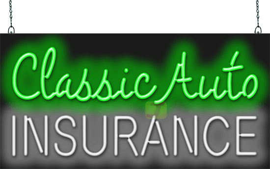 Classic Auto Insurance Neon Sign