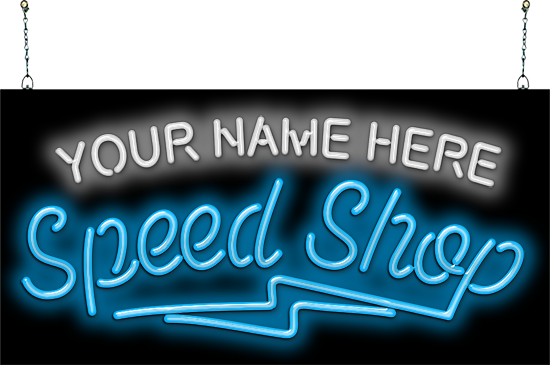 Custom Name Speed Shop