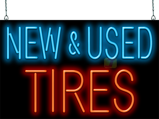 New & Used Tires Neon Sign