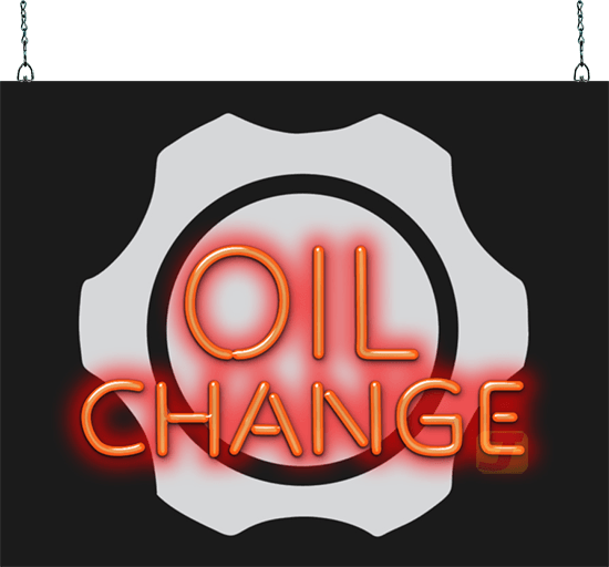 Oil Change Neon Sign