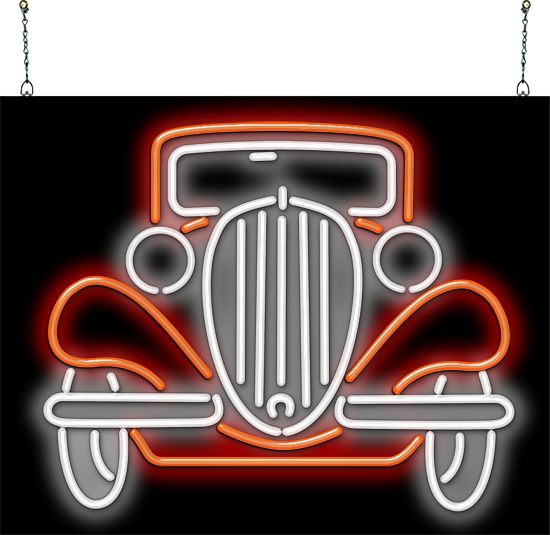 Front of Vintage Car Neon Sign