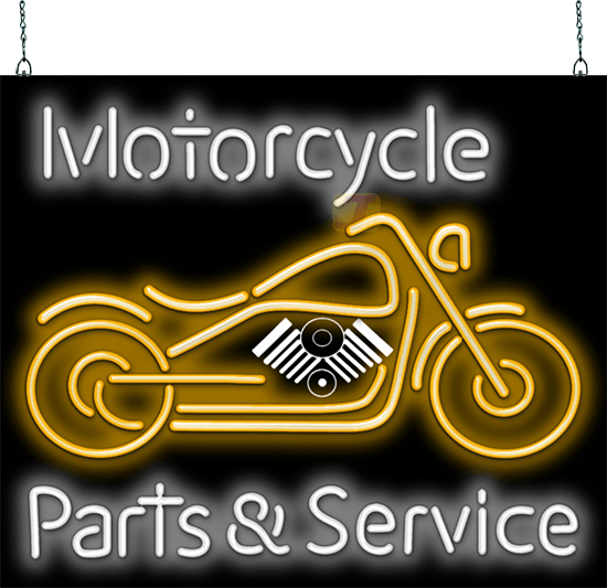 Motorcycle Parts and Service Neon Sign