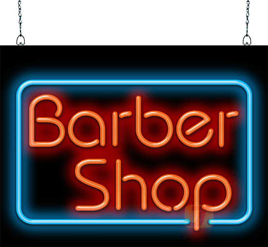Barber Shop Neon Sign - Small
