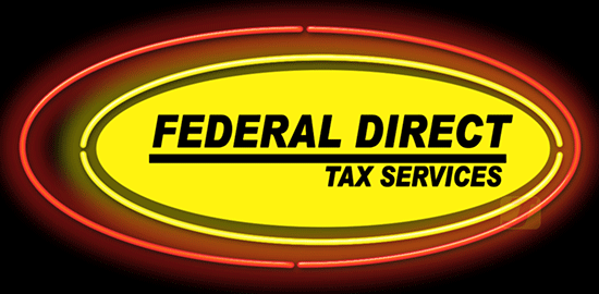 Federal Direct Tax Service Logo Neon Sign