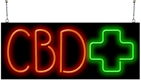 CBD Medical Cross Neon Sign