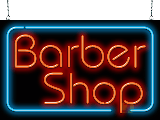 Barber Shop Neon Sign - Large