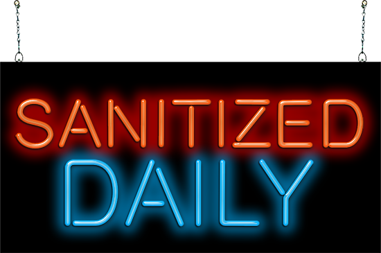 Sanitized Daily Neon Sign