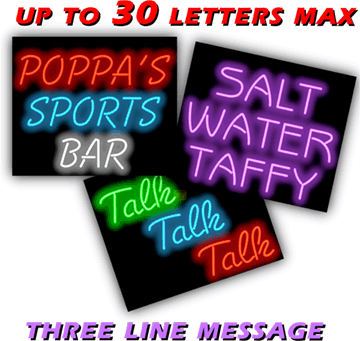 Custom Message Neon Sign - 30 Letters Max