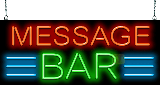 Custom Message Bar Neon Sign